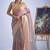 Multi color sequin embroidered work designer silk saree for women