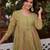 Green color mal chanderi fabric designer embroidered partywear suit for girls