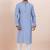 Blue color cotton silk jacquard premium designer festive wear kurta pyjama set