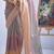Multi color sequin embroidered work designer silk saree for women