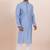 Blue color cotton silk jacquard premium designer festive wear kurta pyjama set