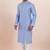 Blue color cotton silk jacquard premium designer festive wear kurta pyjama set