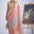 Multi color sequin embroidered work designer silk blend saree for women