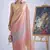 Multi color sequin embroidered work designer silk blend saree for women