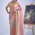 Multi color sequin embroidered work designer silk blend saree for women