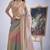 Multi color sequin embroidered work designer silk blend saree for women
