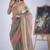 Multi color sequin embroidered work designer silk blend saree for women