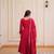Red color mal chanderi fabric designer embroidered partywear suit for girls