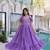 Purple color beautiful ceremonial embroidered partywear gown for beautiful looks