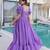Purple color beautiful ceremonial embroidered partywear gown for beautiful looks