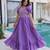 Purple color beautiful ceremonial embroidered partywear gown for beautiful looks