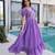 Purple color beautiful ceremonial embroidered partywear gown for beautiful looks