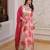 Pink color beautiful ceremonial embroidered partywear gown for beautiful looks