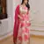 Pink color beautiful ceremonial embroidered partywear gown for beautiful looks
