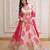 Pink color beautiful ceremonial embroidered partywear gown for beautiful looks