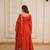 Rust color beautiful ceremonial embroidered partywear gown for beautiful looks