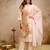 Cream color aasam silk fabric designer partywear stithed suit