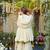 Cream color chinon fabric designer partywear stithed suit