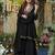 Black color chinon fabric designer partywear stithed suit