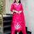 Pink color muslin fabric designer partywear stithed suit