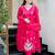 Pink color muslin fabric designer partywear stithed suit