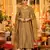 Brown color simmer chanderi fabric designer partywear stithed suit