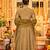 Brown color simmer chanderi fabric designer partywear stithed suit