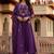Lavender color chanderi fabric designer partywear stithed suit