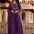 Lavender color chanderi fabric designer partywear stithed suit