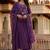 Lavender color chanderi fabric designer partywear stithed suit