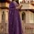 Lavender color chanderi fabric designer partywear stithed suit