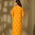 Yellow color cambric cotton fabric ethnic ceremonial designer printed kurti
