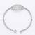 925 sterling silver pavé love script link bracelet for women