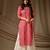 Pink color cambric cotton fabric ethnic ceremonial designer printed kurti
