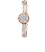 925 sterling silver pavé round disc bracelet with rope halo for women