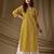 Mustard color cambric cotton fabric ethnic ceremonial designer printed kurti