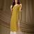 Mustard color cambric cotton fabric ethnic ceremonial designer printed kurti
