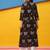 Coffee color cambric cotton fabric ethnic ceremonial designer printed kurti