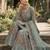 Green color bollywood style fendy silk fabric heavy sequins work sharara dress