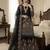 Black color bollywood style fendy silk fabric heavy sequins work sharara dress