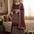 Maroon color bollywood style fendy silk fabric heavy sequins work sharara dress