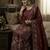 Maroon color bollywood style fendy silk fabric heavy sequins work sharara dress