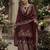 Maroon color bollywood style fendy silk fabric heavy sequins work sharara dress