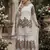 White color bollywood style fendy silk fabric heavy sequins work sharara dress