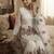 White color bollywood style fendy silk fabric heavy sequins work sharara dress