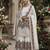 White color bollywood style fendy silk fabric heavy sequins work sharara dress