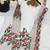 White color bollywood style fendy silk fabric heavy sequins work sharara dress