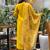 Yellow color silk blended graceful partywear readymade kurta set