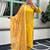 Yellow color silk blended graceful partywear readymade kurta set