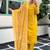 Yellow color silk blended graceful partywear readymade kurta set